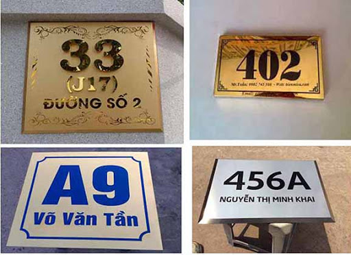 BẢNG SỐ NHÀ MICA - INOX...VIỆT NGUYÊN